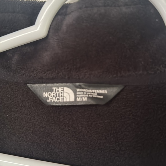 The North Face Ostio Full Zip Jacket Black w/gray Thick Fleece Medium TNF furry - Picture 3 of 5
